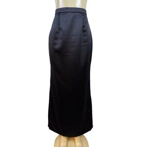 Harriet Kassman Woman’s Black Satin Evening Maxi Skirt  Formal Size 10